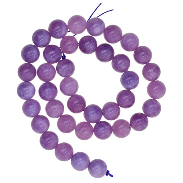 6/8 / 10MM Jade violet clair naturel perles de pierres précieuses rondes