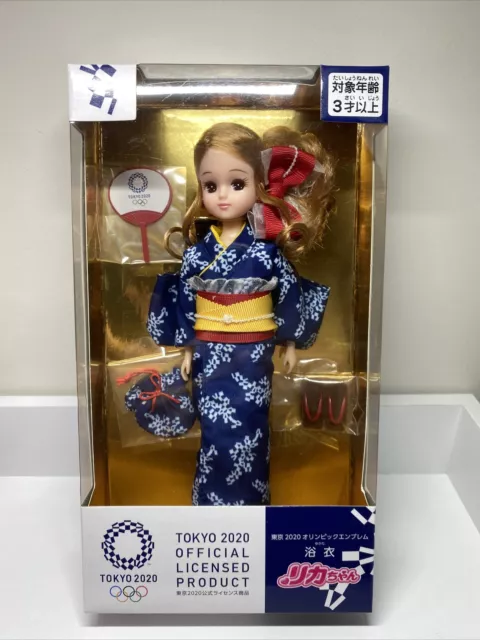 Takara Tomy Japanpuppe Licca-Chan Tokio 2020 olympisches Emblem Yukata