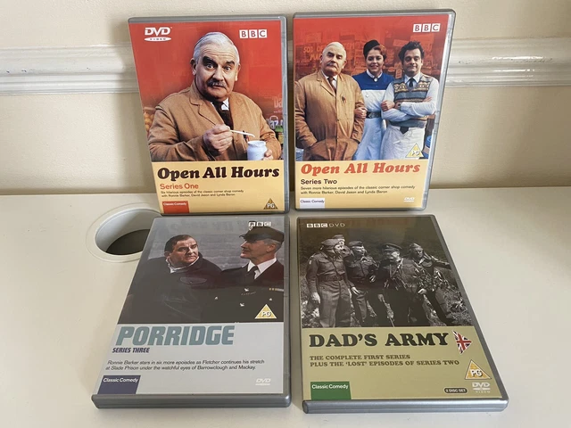 BUNDLE OF 4 Classic BBC Comedy Dvds Open All Hours Porridge Dads Army ...