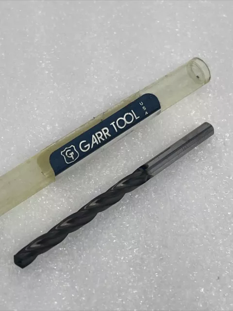 11/64” (.1719”) Garr USA Solid Carbide 3 Flute Drill Bit, 1100H, Coated, 5XD