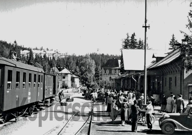 Original Eisenbahn Foto - CSD Bahnhof Tatralomnitz 1953