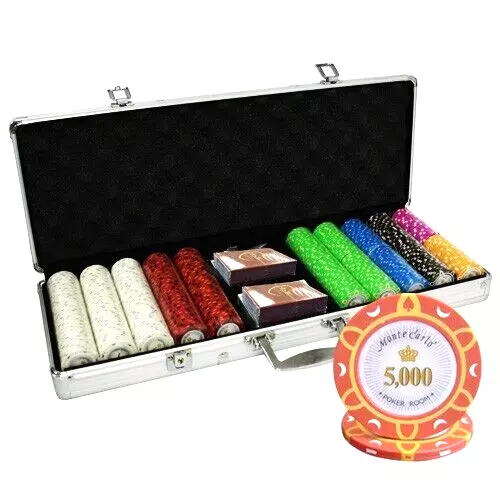 Mrc Poker 500Pcs 14G Monte Carlo Poker Room Poker Chips Set With Alum Case