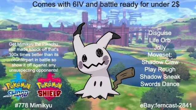 Mimikyu • Competitive • 6IVs • Level 100 • Online Battle-Ready