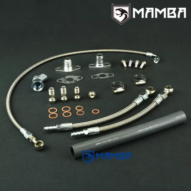 MAMBA Turbo Oil & Water Line Kit TOYOTA 1JZ-GTE 2JZ-GTE Garrett GT3076R GT3076BB