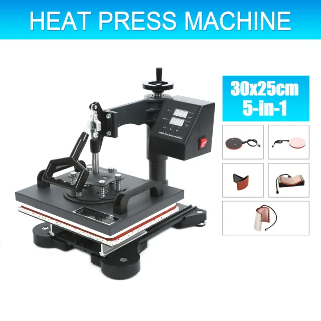 Pressa Di Calore Digitale 5in1 30x25mm Heat Press Per Tazza Cap Maglietta