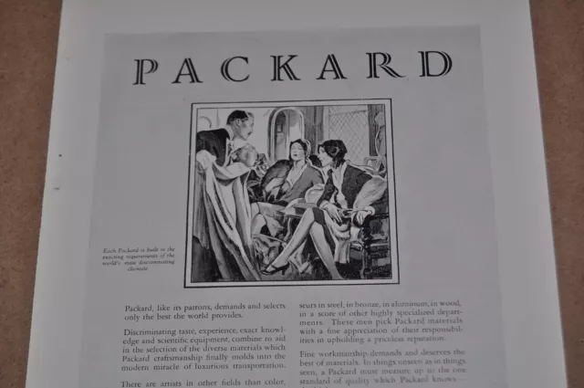 1929 Packard advertisement, PACKARD Coupe, discriminating clientele 2