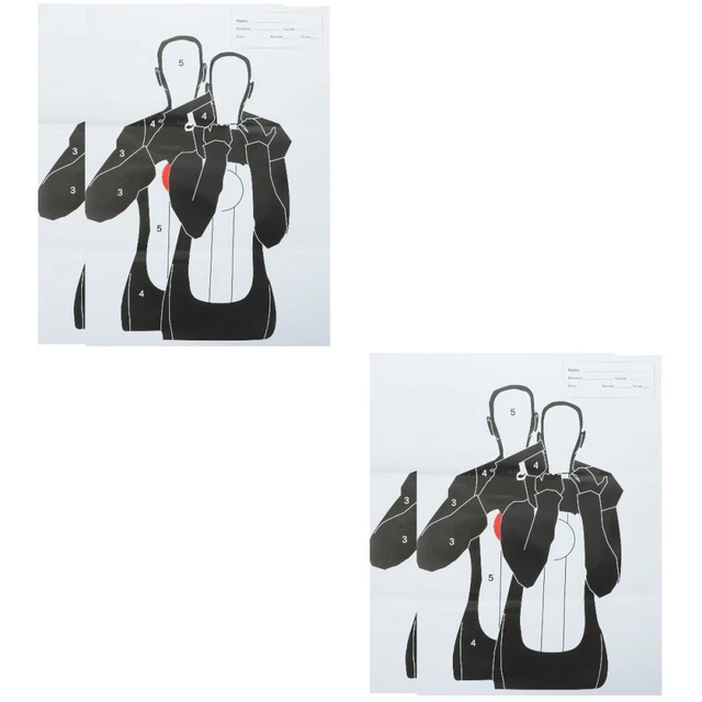 4 Sheets  of Lasting Target Paper Target Aim for Policeman