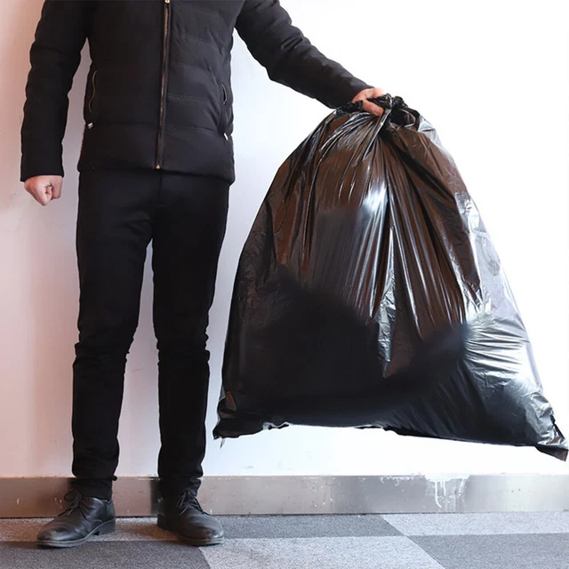 50 piezas Bolsas de basura grandes Bolsas de basura fuertes Contratista Bolsas de basura gruesas