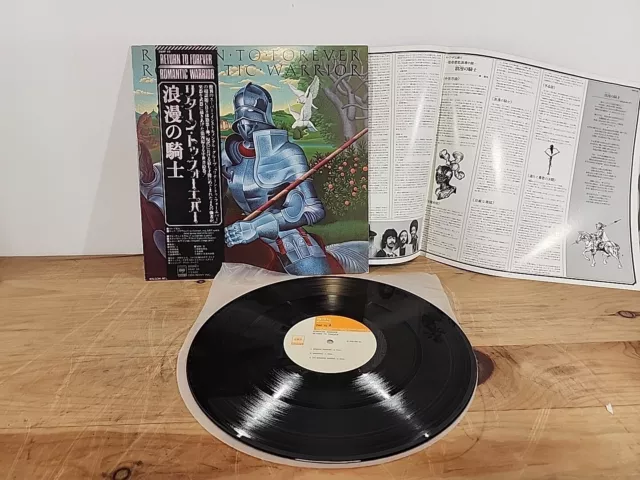 RETURN TO FOREVER ‎– Romantic Warrior 1976 Japón LP casi nuevo con inserto, OBI (655)