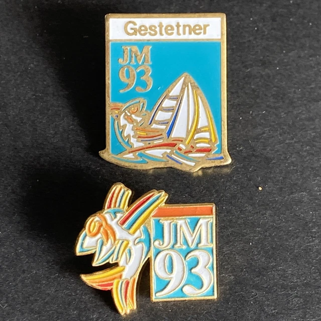 Pin's Voilier Gestetner - Jeux Méditerranéens 1993 JM93, édition EGF Starpin's, Vintage