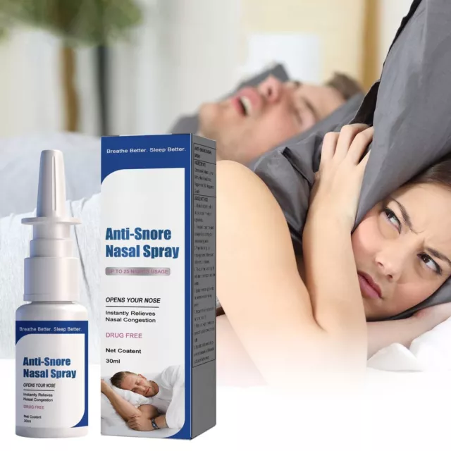 NEW Anti Snoring Spray Stop Snore Breath Throat Relief Better Sleeping Easier UK