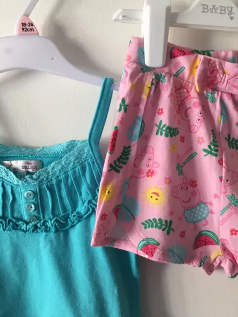 M&S Boutique gilet da sole bambina e pantaloncini estivi Peppa Pig 18-24 mesi 5
