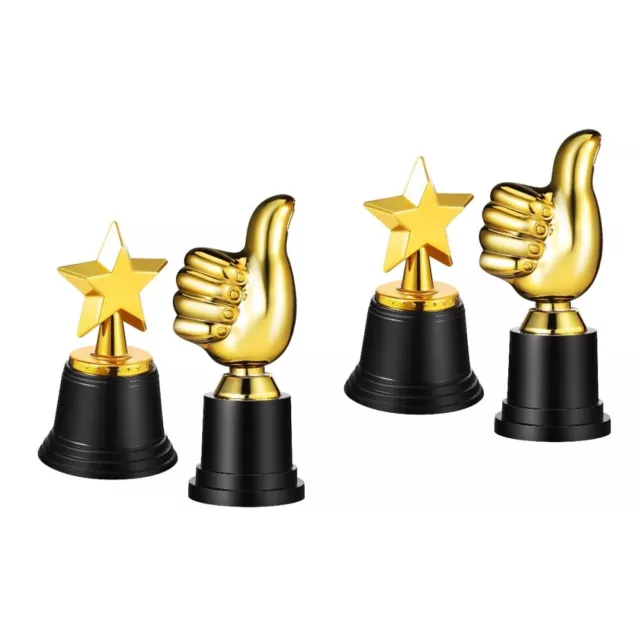 4 PCS Winner Trophy Cups Thumps Up Star Trophies Trophes Trophies Winner