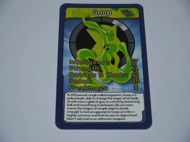 BEN 10 TOP Trumps Alien Force GOOP Specials Card Game Replacement _B10 ...