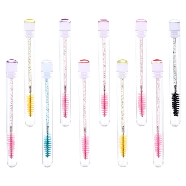 Máscara de pestañas de tubo cepillo mascaradas para mujeres tubo de fibra de cristal