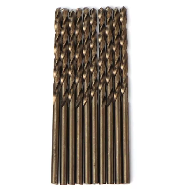 10PCS 1/4"x4" Cobalt Drill Bits Set HSS M35 Jobber Length Metal Drill Bit Oxtul