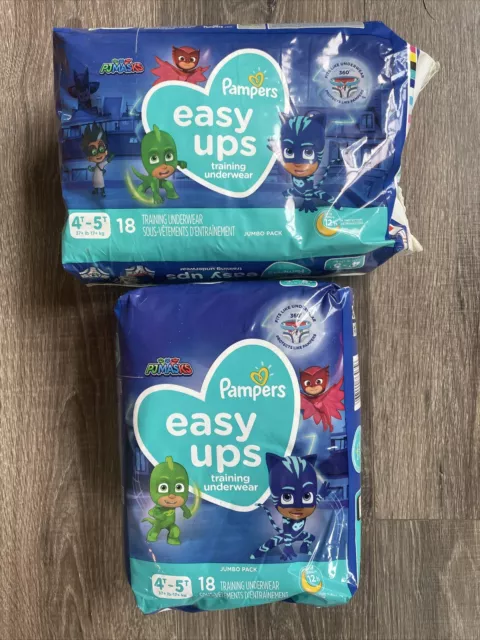 2 PACKS PAMPERS EASY UPS Training Pants Underwear 4T-5T, 18 Count Per Pack  NEW! $14.99 - PicClick