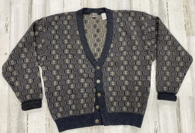 Vintage Paul Smith Sportswear Mens Cardigan Sweater, Sz 2 Wool/Cotton