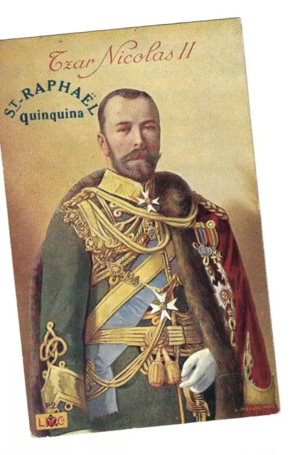 TSAR NIKOLAY II. (NIKOLAS II.) on french postcard. RARE.