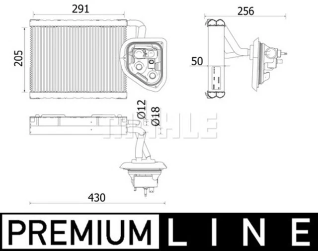 MAHLE vaporizzatore aria condizionata BEHR *** PREMIUM LINE *** AE 159 000P per BMW Serie 5