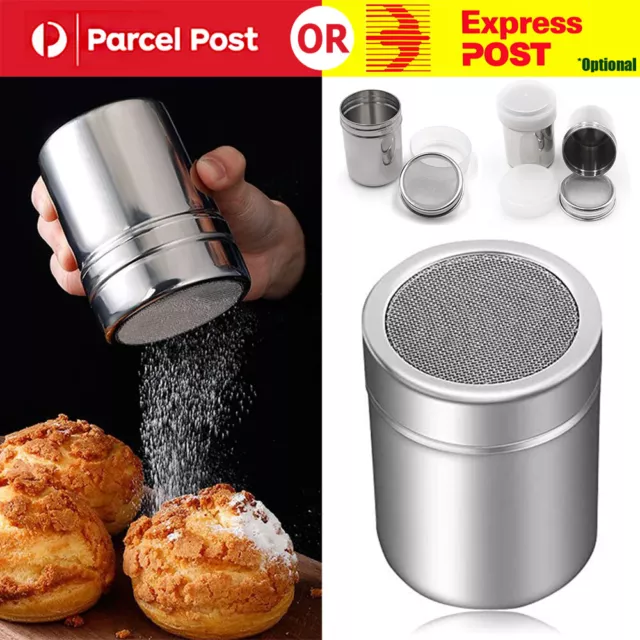 Stainless Steel Icing Sugar Cocoa Coffee Shaker Chocolate Powder Flour Duster