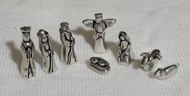 Basic Spirit Canada Pewter Miniature Nativity Scene Set Figures