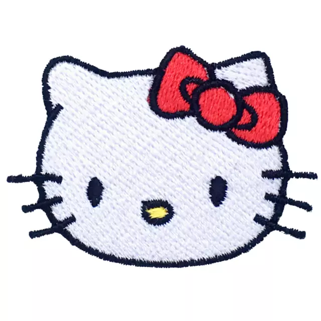 Hello Kitty Kinder Kunst Jeans Jacke Kleidung Abzeichen Bügeln oder Nähen Bestickter Aufnäher