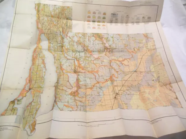 Antrim County Northern Michigan Soil Survey 1928 with Large Color Fold Out Map