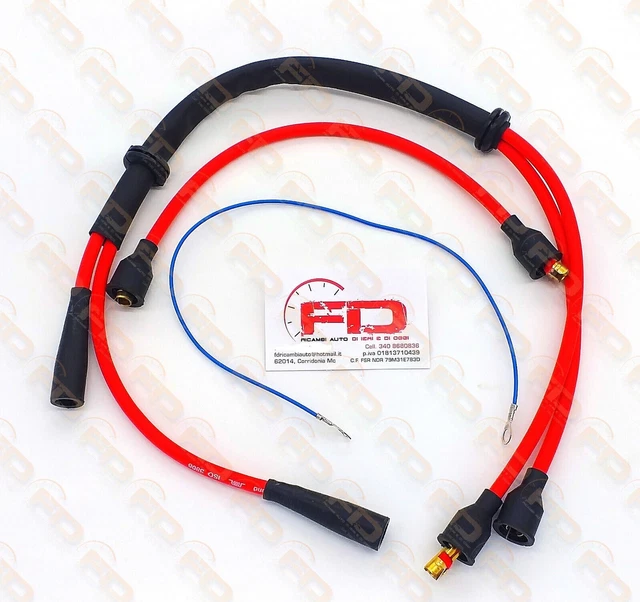 KIT CAVI ACCENSIONE Candela Fiat 127 - Fiorino Electro Spark Per - Foto 3
