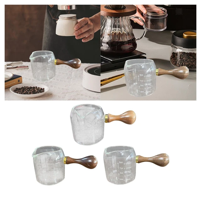 Sonew Grande Tasse à Mesurer en Acier Inoxydable 2000ml Pichet à Lait pour Latte Café Art, Tasse à Mousser le Lait, Tasse en Acier Inoxydable