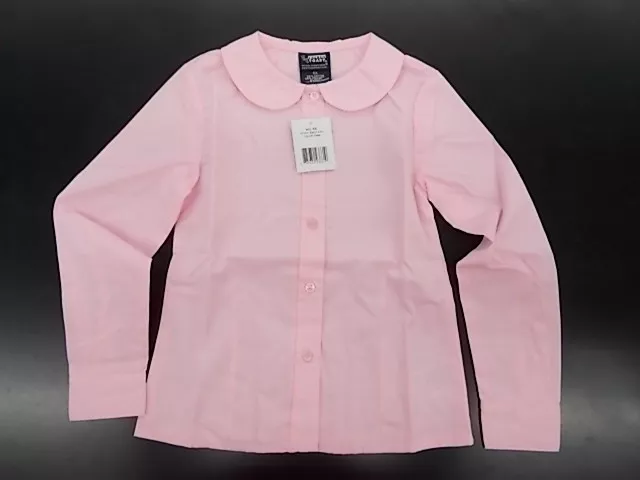 Girls French Toast Uniform Light Pink Shirt w/ Peter Pan Collar Size 2t-4t &4-20