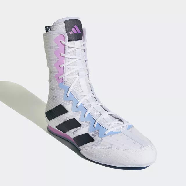 adidas Box Hog 4 Boxing Boots – White Grey Lilac