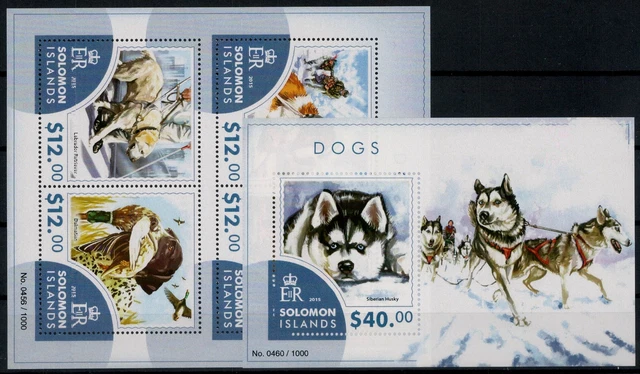 Salomoninseln; Hunde 2015 kpl. **  (31,-)