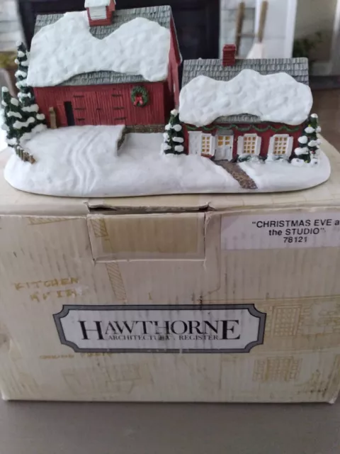 1993 Norman  Rockwell 'Christmas Eve at the Studio '   Hawthorne Architectural