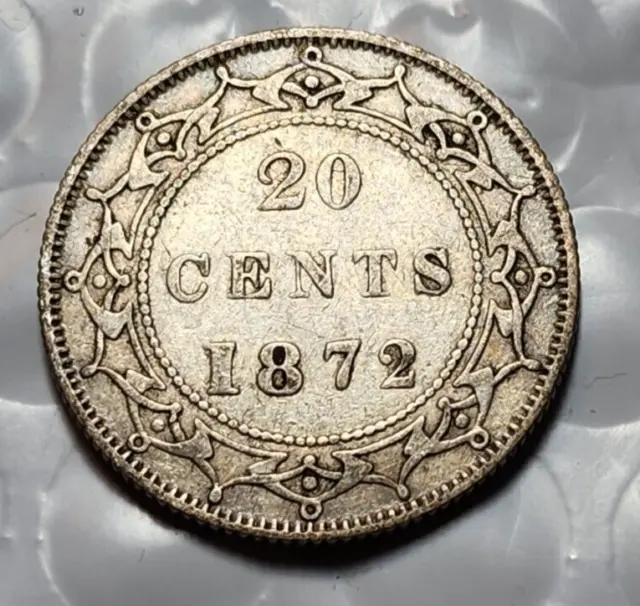 1872  Canada Newfoundland 20 Cents Silver