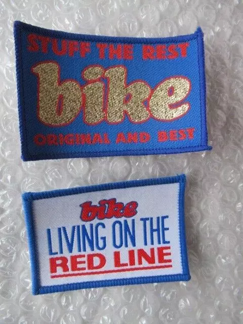 Pair of "Bike" Magazine motorcycle patches