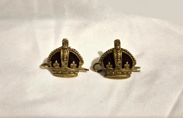 Genuine British Military St Edward's Crown Metal Badge – Major Rank – Unissued, UK Made