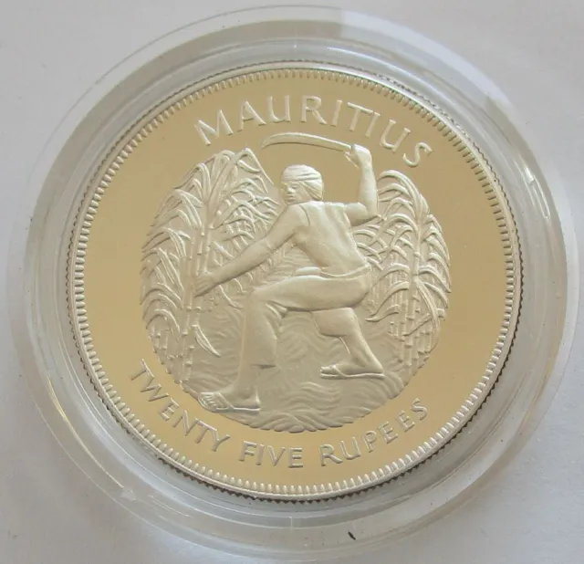 Mauritius 25 Rupees 1977 Silver Jubilee Silver Proof