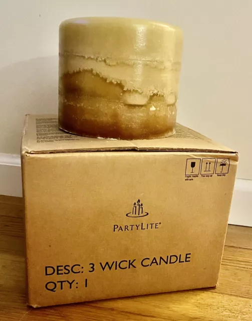 Partylite Fall Fruit 3-wick candle  5 X 6  VERY RARE New In Box