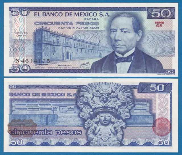 México 50 pesos p 67b 1979 serie UNC GS.  (P 67 b)