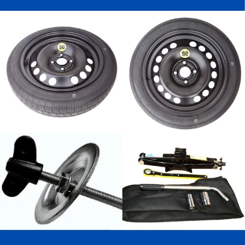 Roue De Secours 135/80R17 Pour MG4 - Kit Complet Avec Cric, Clé, Gants Et Sac