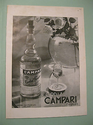 Pubblicità advertising werbung  - CORDIAL CAMPARI liquor -  rose 1934
