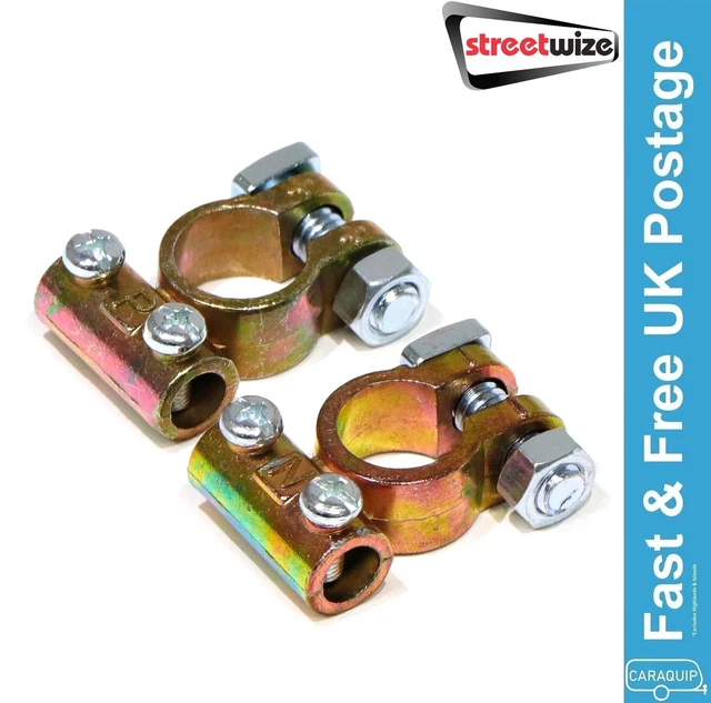 12V BATTERY CLAMPS Heavy Duty Terminal Clamp Caravan Leisure Car Van