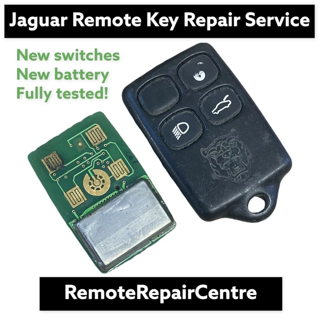 JAGUAR XJ8 XJR XK8 XK XJ 4 button remote key fob repair battery replacement £27.50 PicClick UK