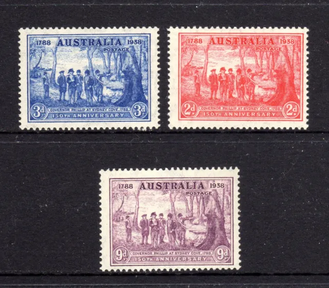 1937 ***MUH*** 150th ANNIVERSARY of NSW - SET of 3 (2d, 3d and 9d) - SUPERB.