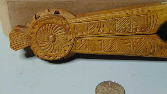Vintage Hand Carved Wooden Nut Cracker Made In Yugoslavia 3
