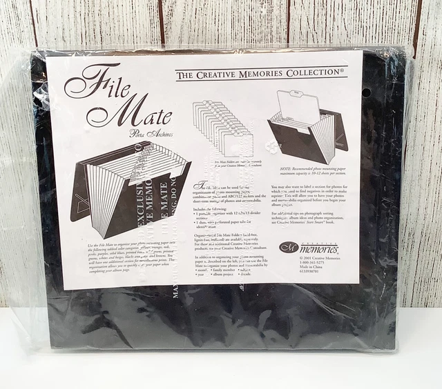 Nuevo Vintage 2001 The Creative Memories Collection Negro File Mate Sellado