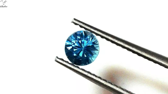 1x Zirkon - Blau Rund facettiert 3,0mm (1789)