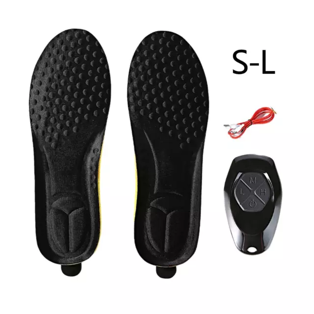 Semelles Chauffantes de chaussures avec Télécommande USB Rechargeable pour  Thermiques d'Hiver pour Sports d'Extérieur