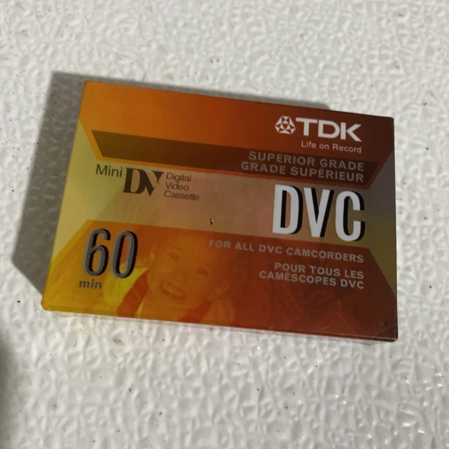 TDK DVC 60 Sealed Tape - Vintage - DVM-60ME - 60 Minute Mini DV Video Cassette 